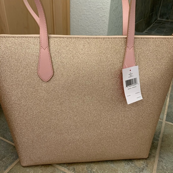 KATE SPADE LARGE JOELEY SHOULDER TOTE ROSE GOLD - Picture 6 of 8